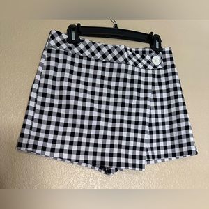 NWOT JOR BENBASSET PLAID SHORTS MINI SKIRT